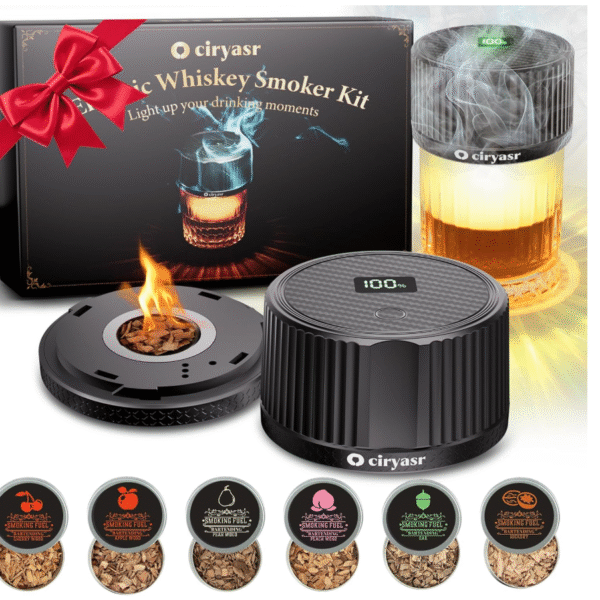 Electric Whiskey Smoker Kit with Light